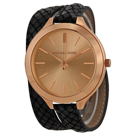 Michael Kors Slim Runway Rose Dial Black 